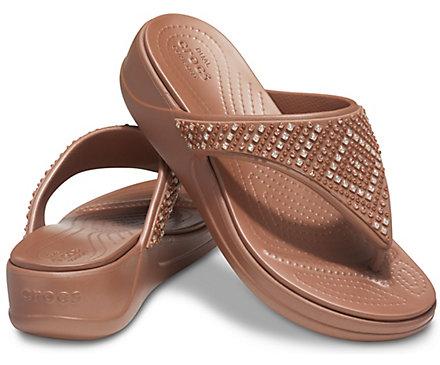 Crocs Women's Monterey Shimmer Wedge Flip