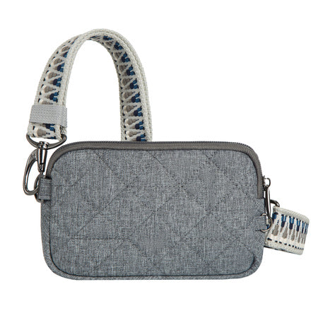 another view of grey cross bag