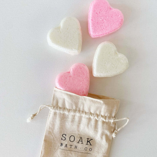 Product Image – SOAK Bath Co. Heart Shaped Bath Bombs - set of 4