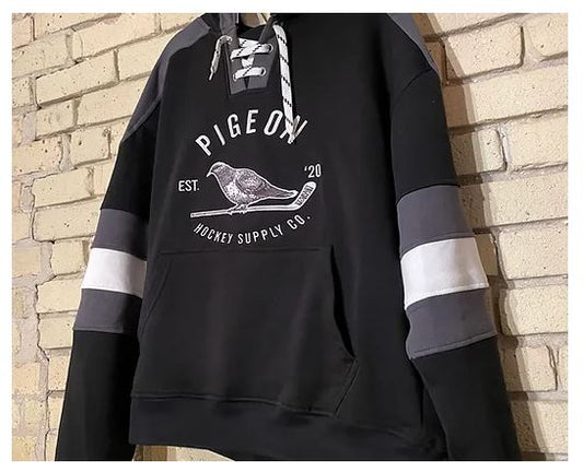 Product Image – Pigeon Hockey Supply Co. - Lace Up Hoodie