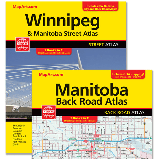 Product Image – Winnipeg & Manitoba Street Atlas/Manitoba Back Road Atlas - 2021 Edition