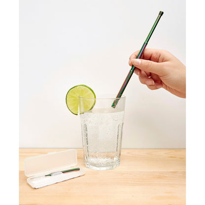 Kikkerland Travel Straw Set