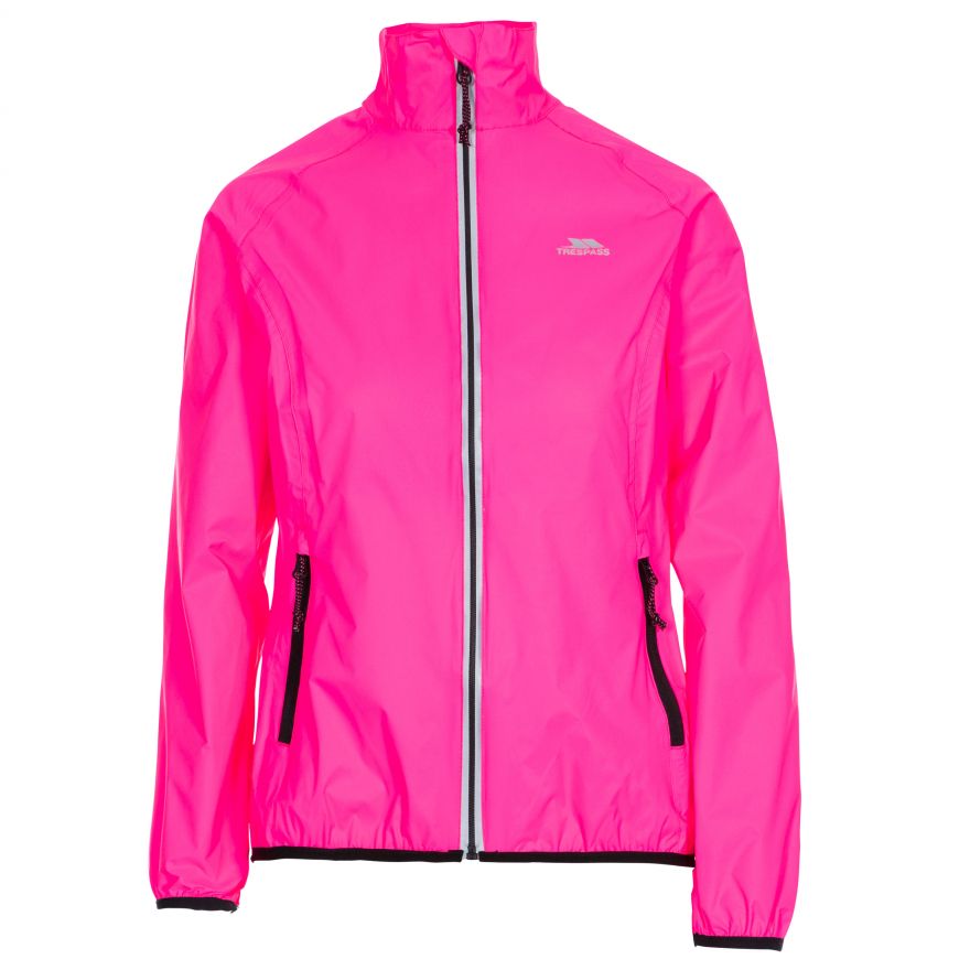 Trespass Beaming Women's Hi-Vis Waterproof Packaway Jacket