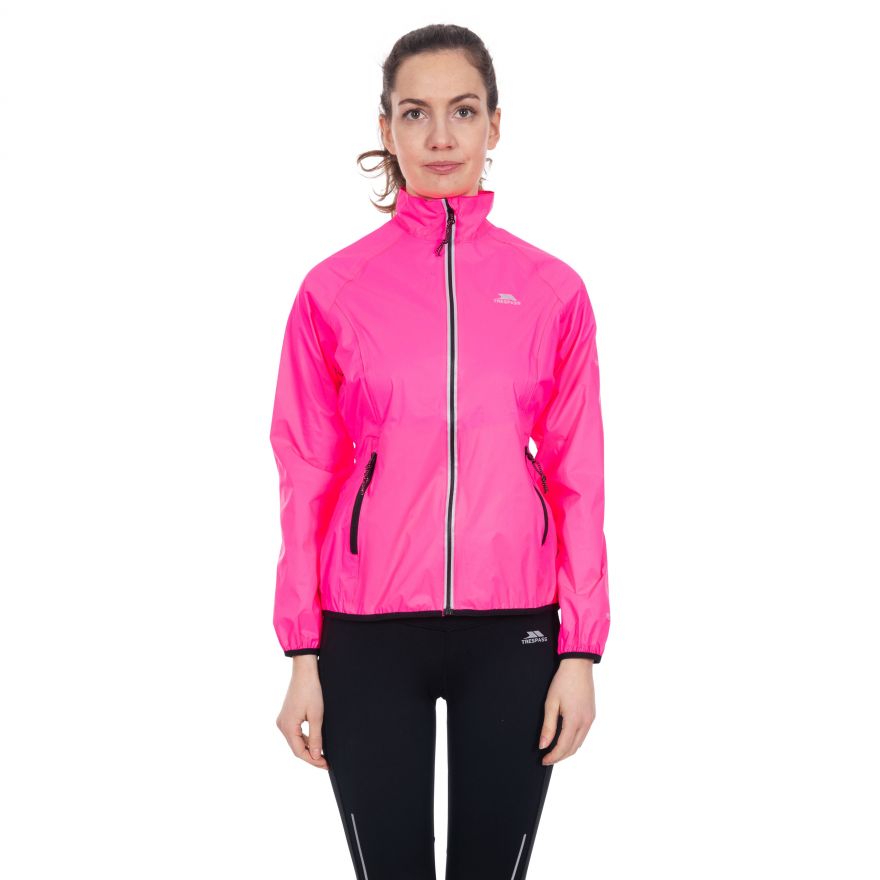 Trespass Beaming Women's Hi-Vis Waterproof Packaway Jacket