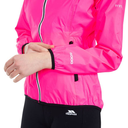 Trespass Beaming Women's Hi-Vis Waterproof Packaway Jacket