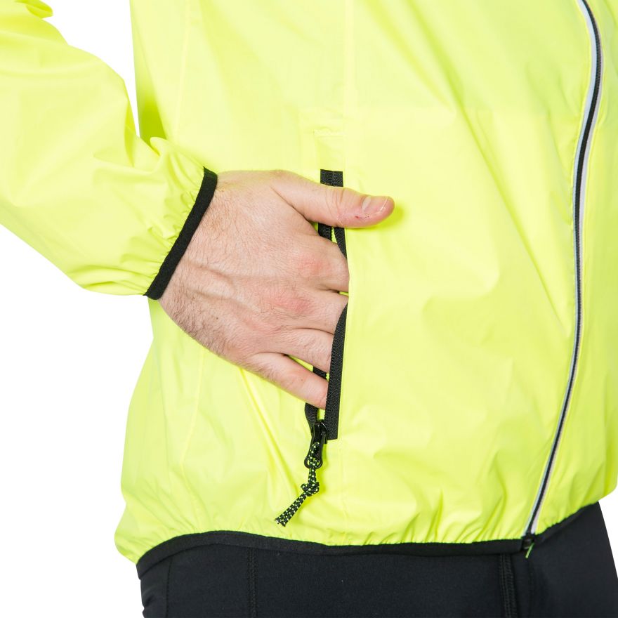 Trespass Retract Men's Hi-Vis Waterproof Packaway Jacket