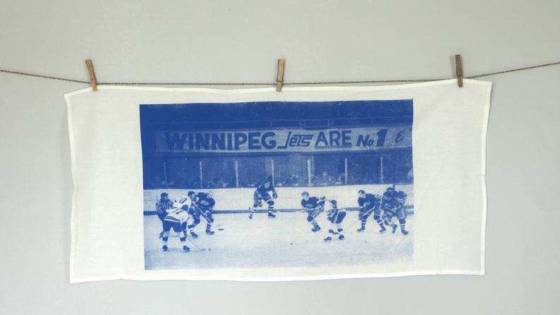 Winnipeg North of Fargo Winnipeg Jets Tea Towel