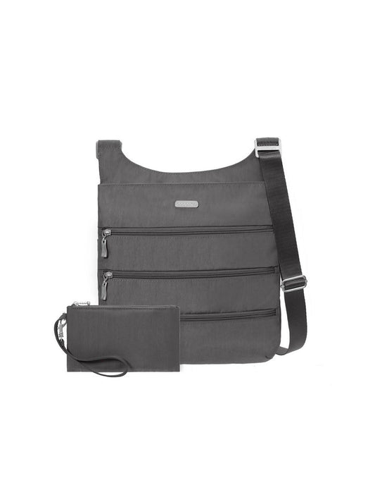 Product Image – Image showing product in steel grey with silver labels and zippers.