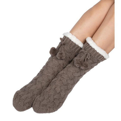 Coffee Shoppe Textured Basket Weave Lounge Socks