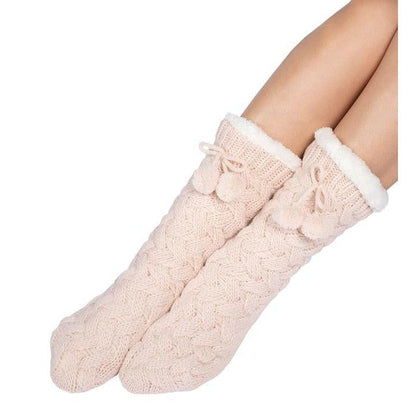 Coffee Shoppe Textured Basket Weave Lounge Socks