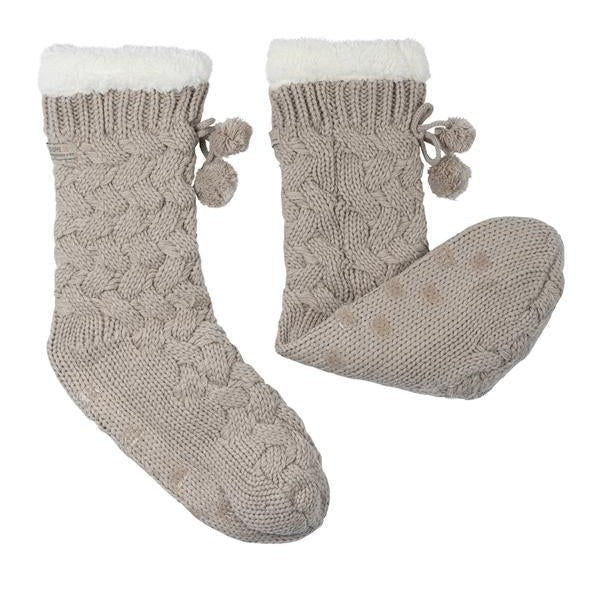 Coffee Shoppe Textured Basket Weave Lounge Socks