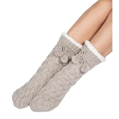 Coffee Shoppe Textured Basket Weave Lounge Socks