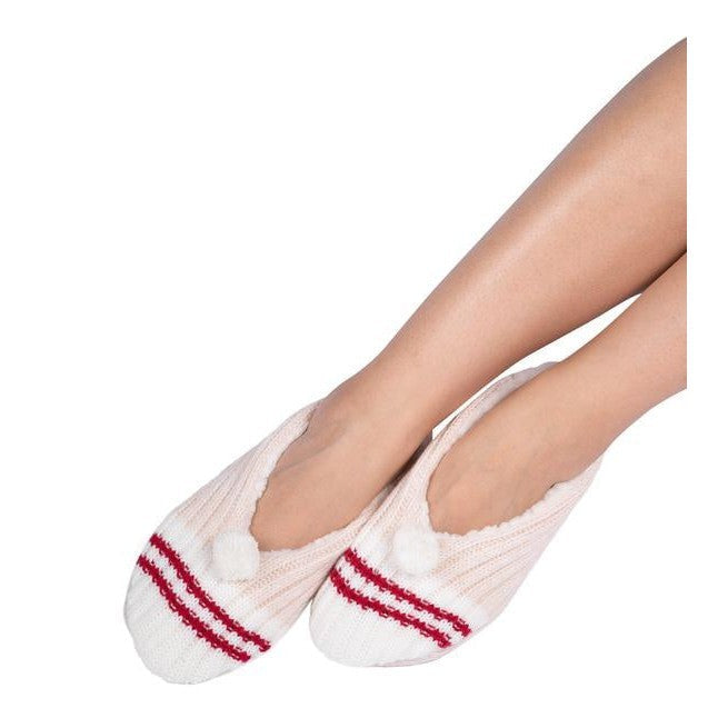 Coffee Shoppe Canadiana Plush Pom-Pom Slippers