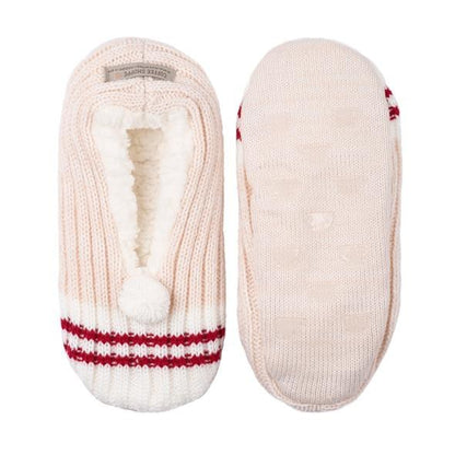 Coffee Shoppe Canadiana Plush Pom-Pom Slippers