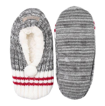 Coffee Shoppe Canadiana Plush Pom-Pom Slippers