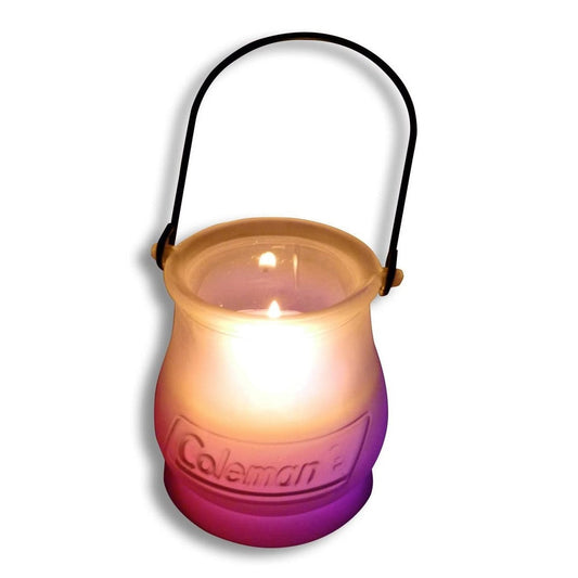 Product Image – Image showing lit candle inside jar with carrying handle.