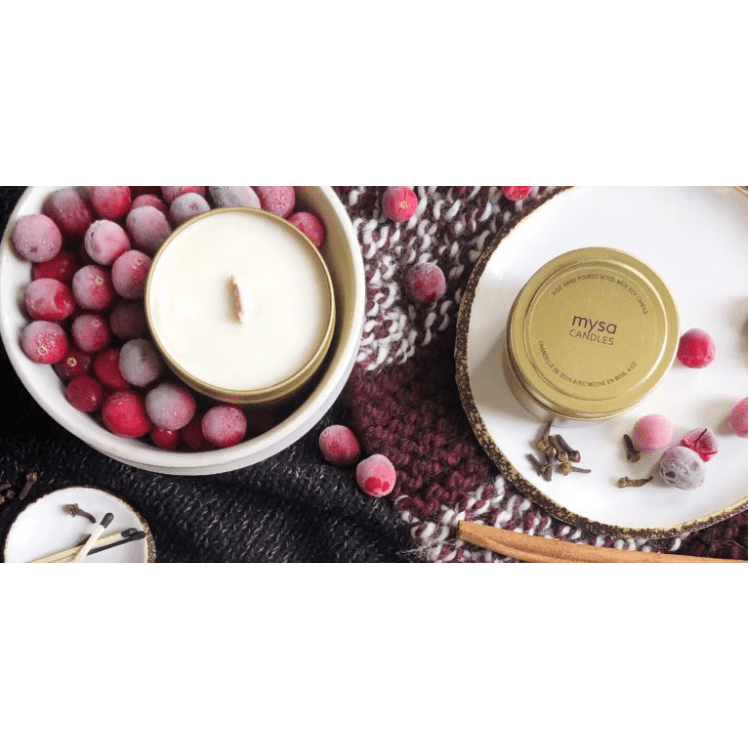 Mysa Candles 4 oz Gold Tin Candle - 12 Scents