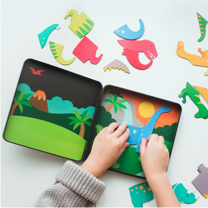 Petit Collage Dinosaur Kingdom Magnetic Play Set