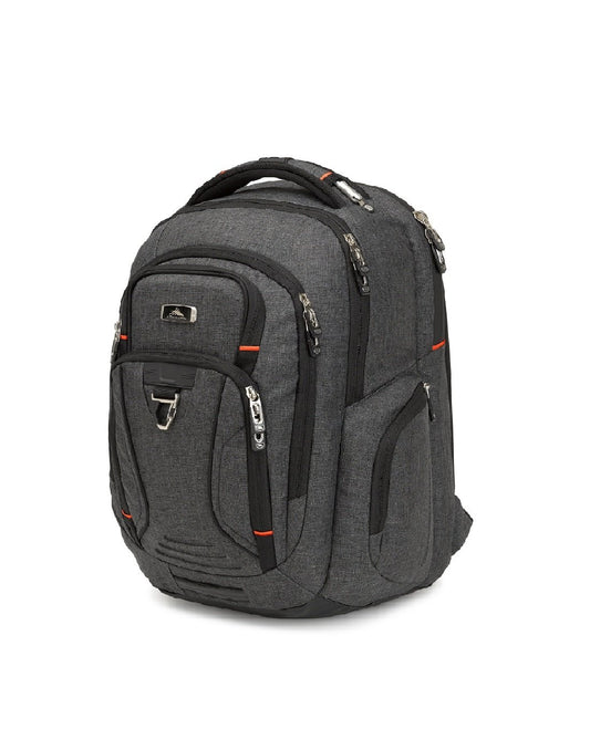 Product Image – Image showing backback front side in dark grey colour.