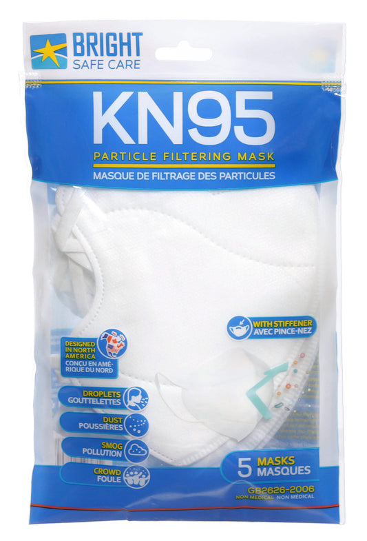 Product Image – Non Medical Bright Safe Care KN95 Mask - 5 Pack