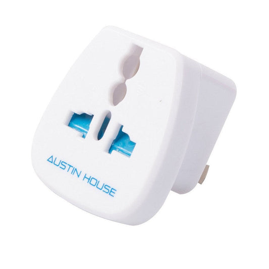 Product Image – Image showing front of product molded in white plastic with light blue lettering.