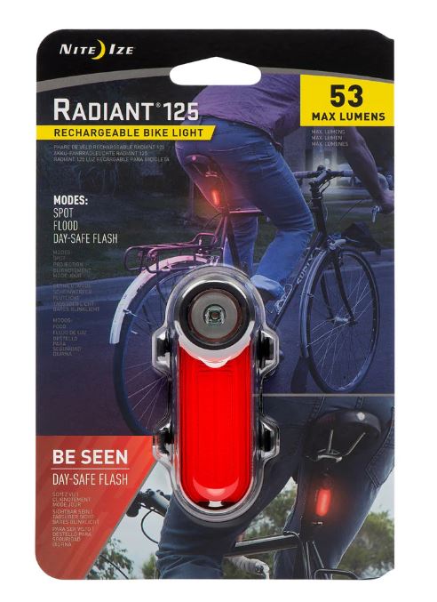 Product Image – NITE IZENite Ize Radiant 125 Rechargeable Bike Light Red TailightBicycle Accessories1016393