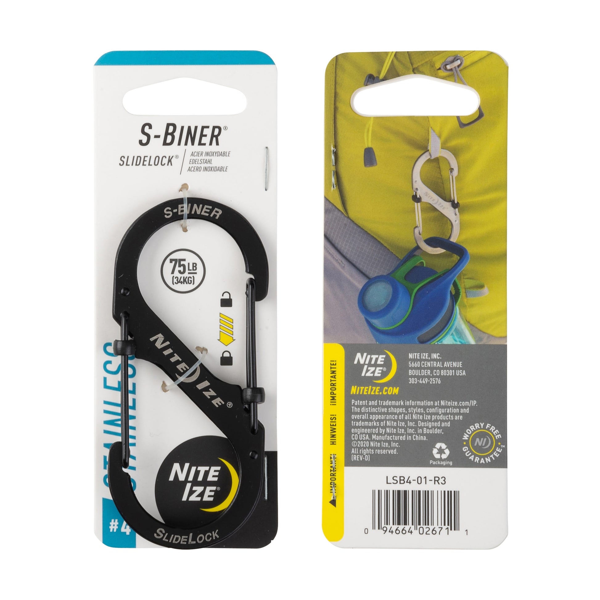 Nite IzeNite Ize S-BINER® SLIDELOCK® STAINLESS STEEL #4S-Biner1016965