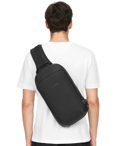 Product Image – PacSafe Vibe 325 Anti-Theft Econyl® Sling Pack - Black