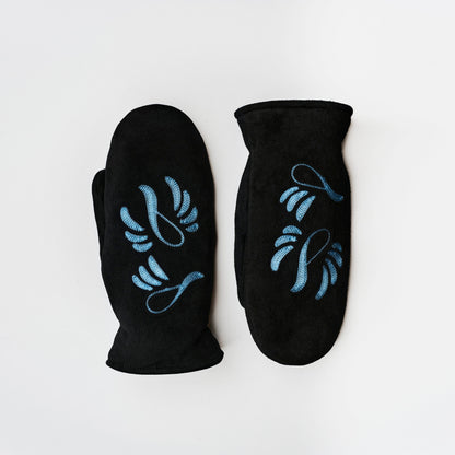 Raber Embroidered Lined Mitts - Snowbird