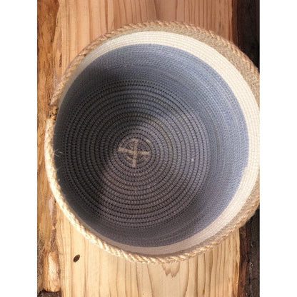 Prairieknotco Twine Rimmed Basket