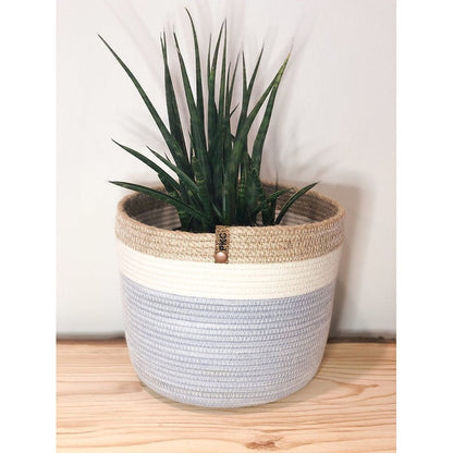 Prairieknotco Twine Rimmed Basket