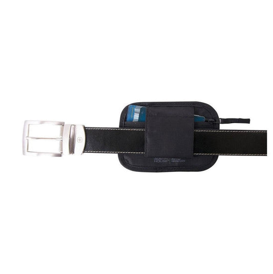 Product Image – Image showing belt loop in black with silver metal buckle.